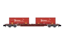 Arnold HN6654 - N - Containertragwagen Sgnss, 2 x 22` Container Spedirail, FS, Ep. VI